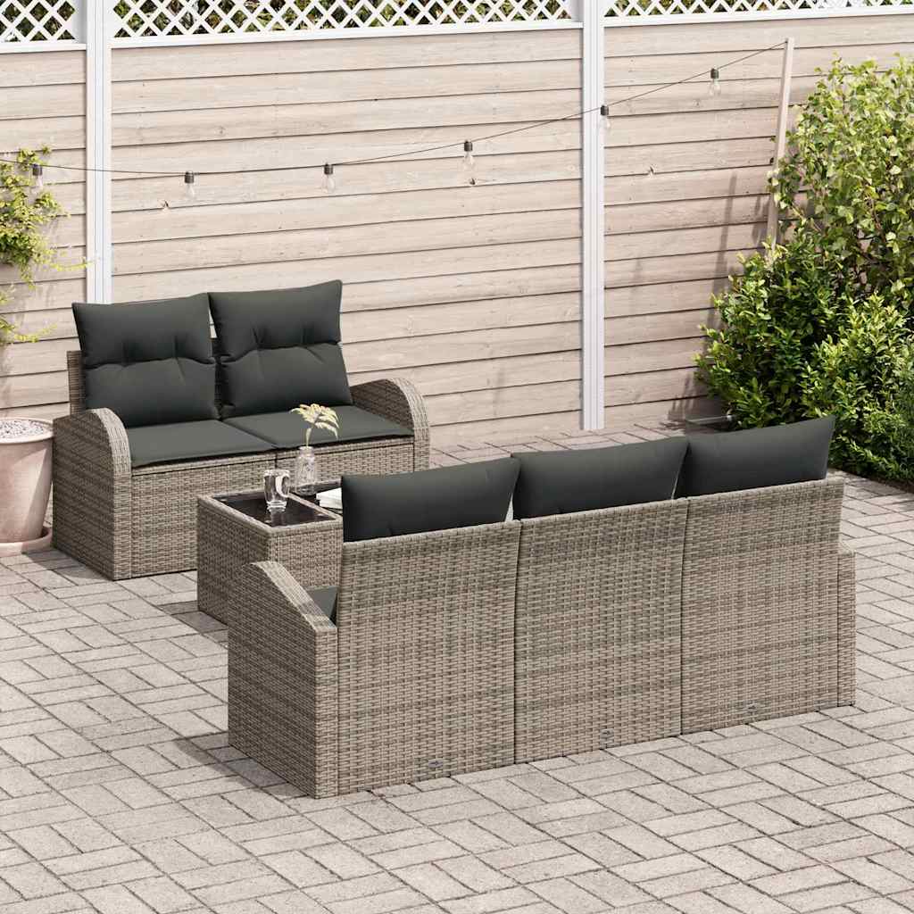 Gartensofa-set Grau 55 x 55 x 37 cm Poly-Rattan