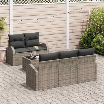 Gartensofa-set Grau 55 x 55 x 37 cm Poly-Rattan