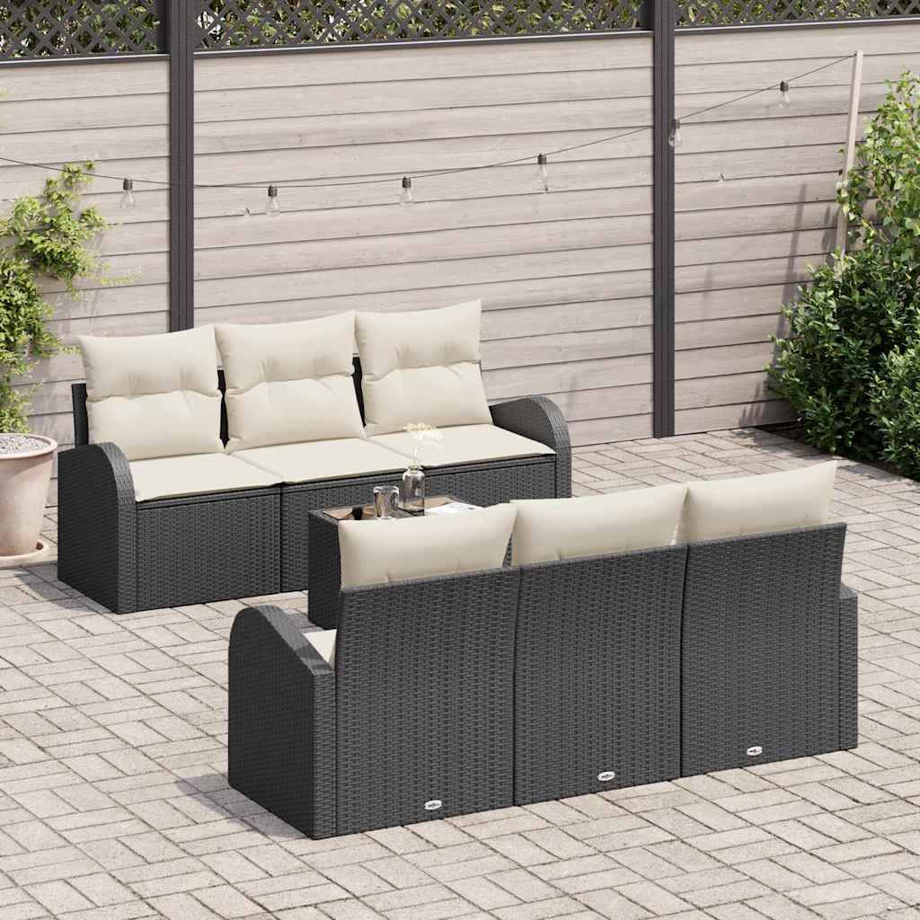 Gartensofa-set Schwarz 55 x 55 x 37 cm Poly-Rattan