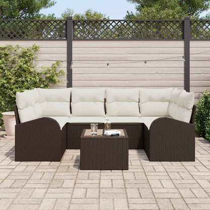 Gartensofa-set Braun 55 x 55 x 37 cm Poly-Rattan