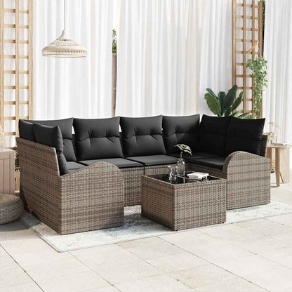 Gartensofa-set Grau 55 x 55 x 37 cm Poly-Rattan