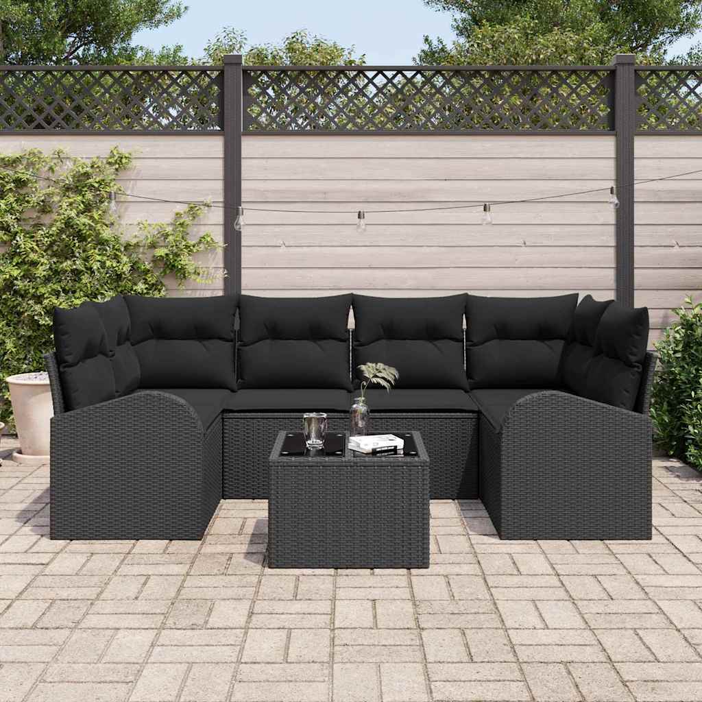 Gartensofa-set Schwarz 55 x 55 x 37 cm Poly-Rattan