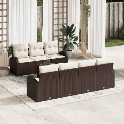 Gartensofa-set Braun 55 x 55 x 37 cm Poly-Rattan