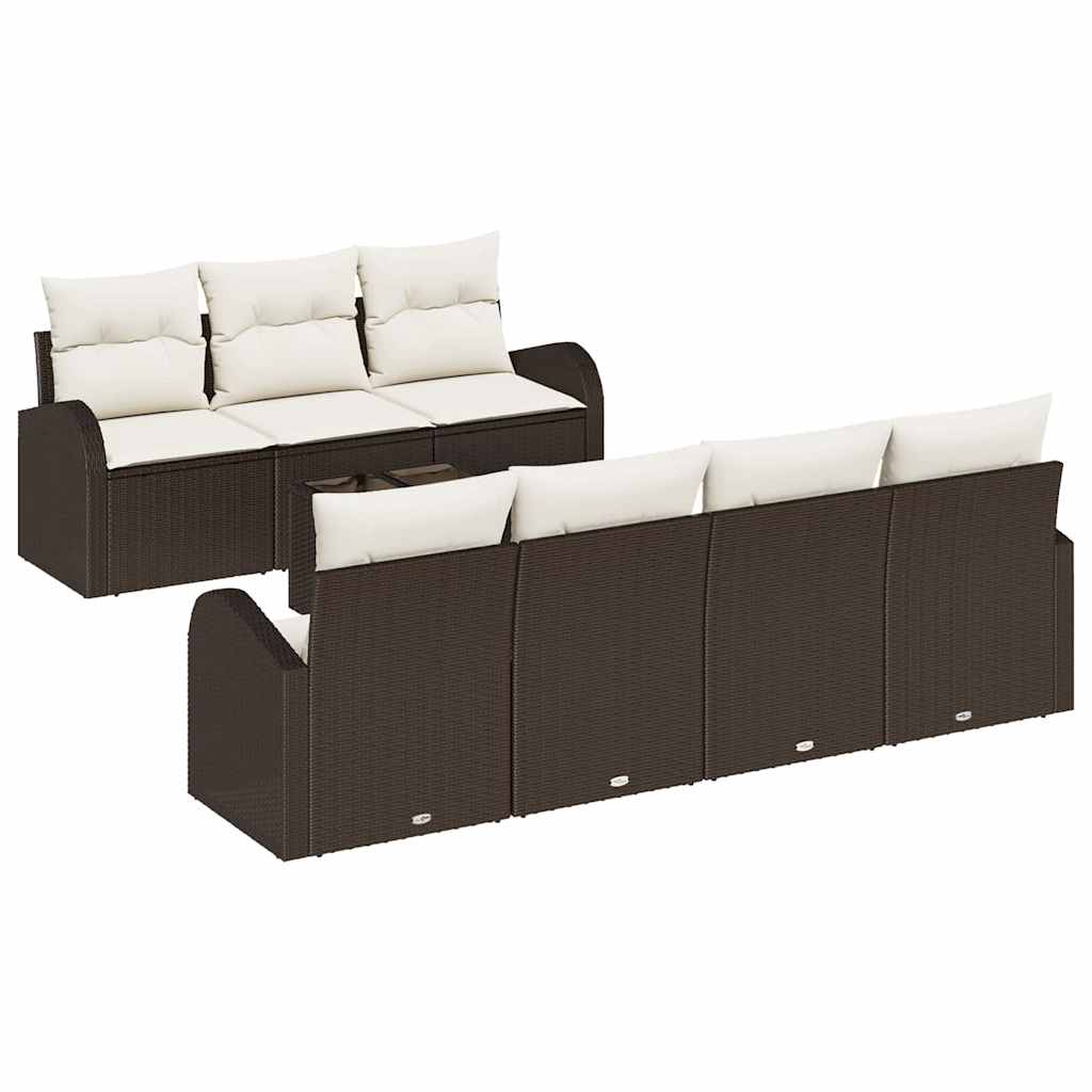 Gartensofa-set Braun 55 x 55 x 37 cm Poly-Rattan