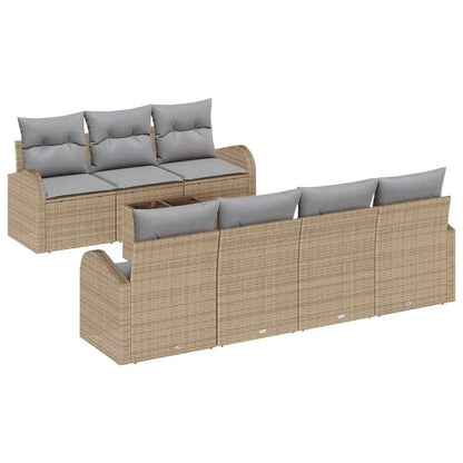 Gartensofa-set Beige 55 x 55 x 37 cm Poly-Rattan