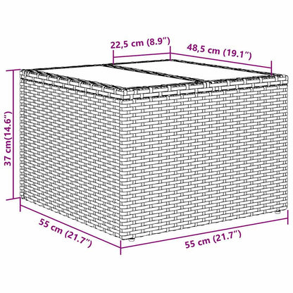 Gartensofa-set Schwarz 55 x 55 x 37 cm Poly-Rattan