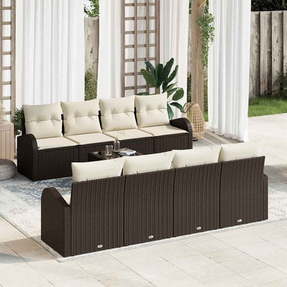 Gartensofa-set Braun 55 x 55 x 37 cm Poly-Rattan