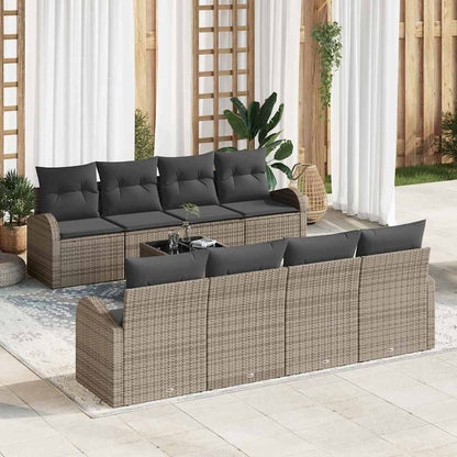 Gartensofa-set Grau 55 x 55 x 37 cm Poly-Rattan