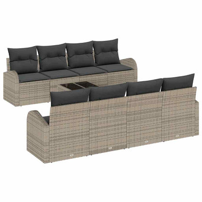 Gartensofa-set Grau 55 x 55 x 37 cm Poly-Rattan