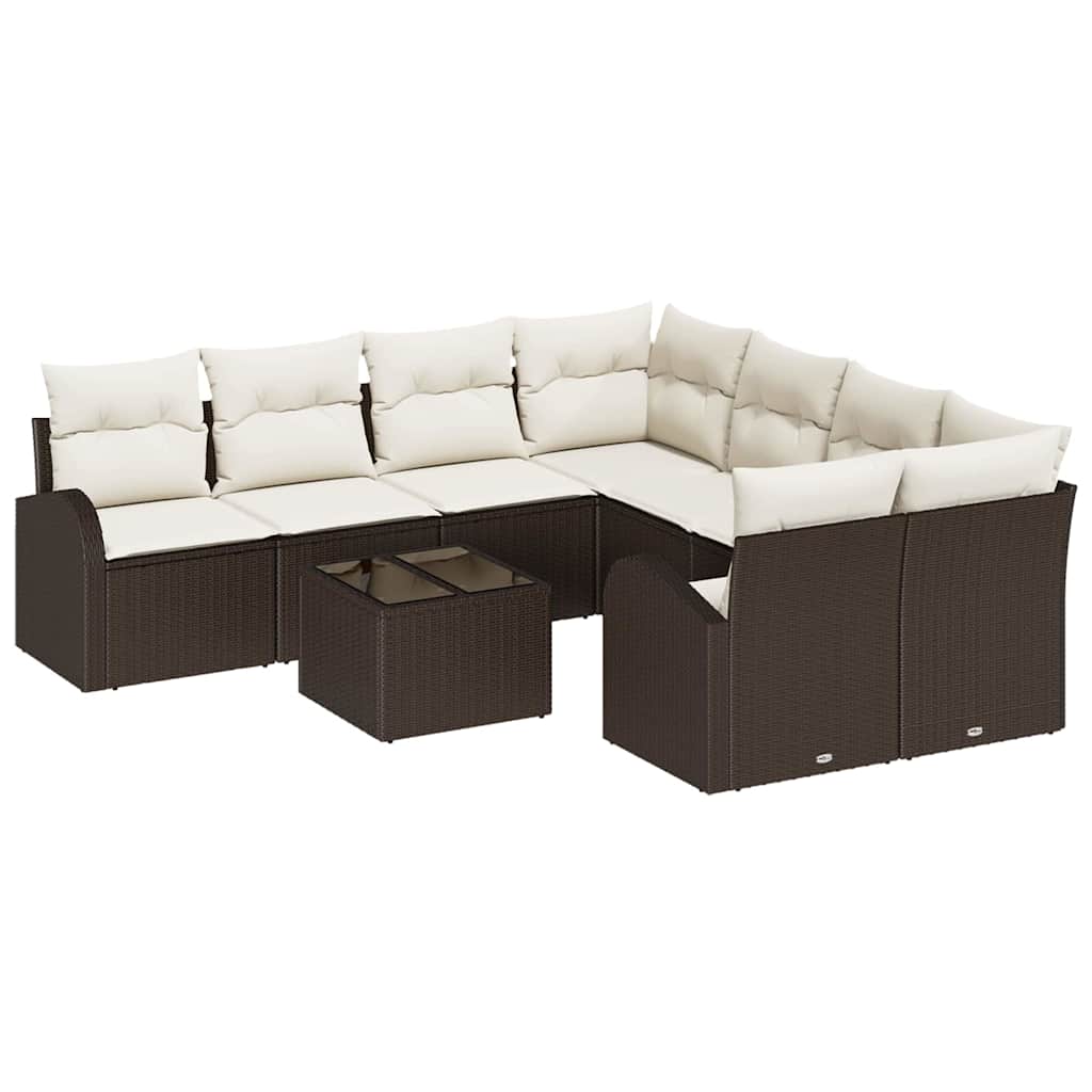 Gartensofa-set Braun 55 x 55 x 37 cm Poly-Rattan