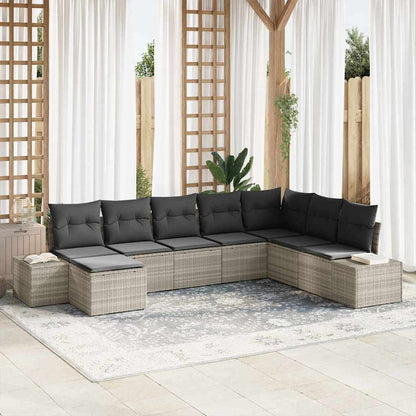 vidaXL Ensemble de canapés de jardin avec coussins 8 pcs Résine tressée