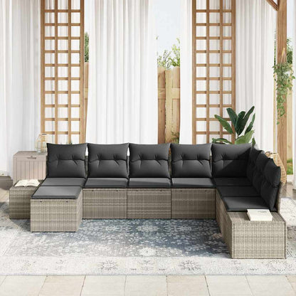 vidaXL Ensemble de canapés de jardin avec coussins 8 pcs Résine tressée