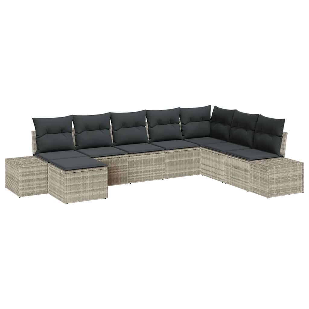 vidaXL Ensemble de canapés de jardin avec coussins 8 pcs Résine tressée