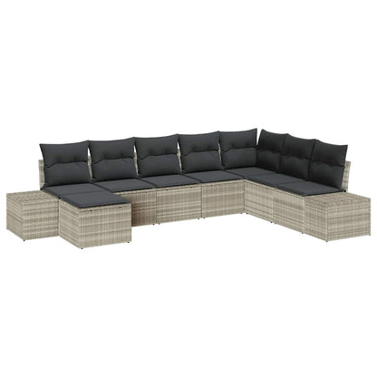 vidaXL Ensemble de canapés de jardin avec coussins 8 pcs Résine tressée