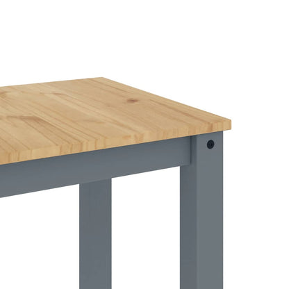 vidaXL 3-tlg. Essgruppe Panama Grau Massivholz Kiefer