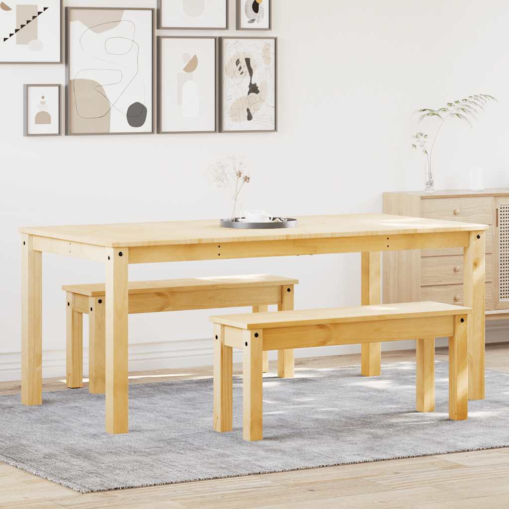 vidaXL 3-tlg. Essgruppe Panama Massivholz Kiefer