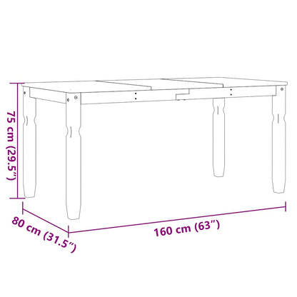 vidaXL 3-tlg. Essgruppe Panama Weiß Massivholz Kiefer