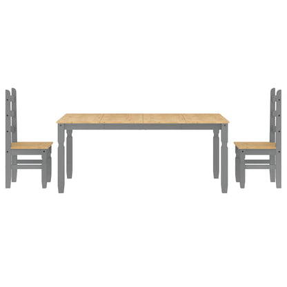 3-tlg. Essgruppe Panama Grau Massivholz Kiefer
