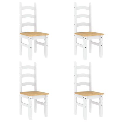 vidaXL Ensemble de salle à manger 5 pcs Panama blanc bois de pin massif