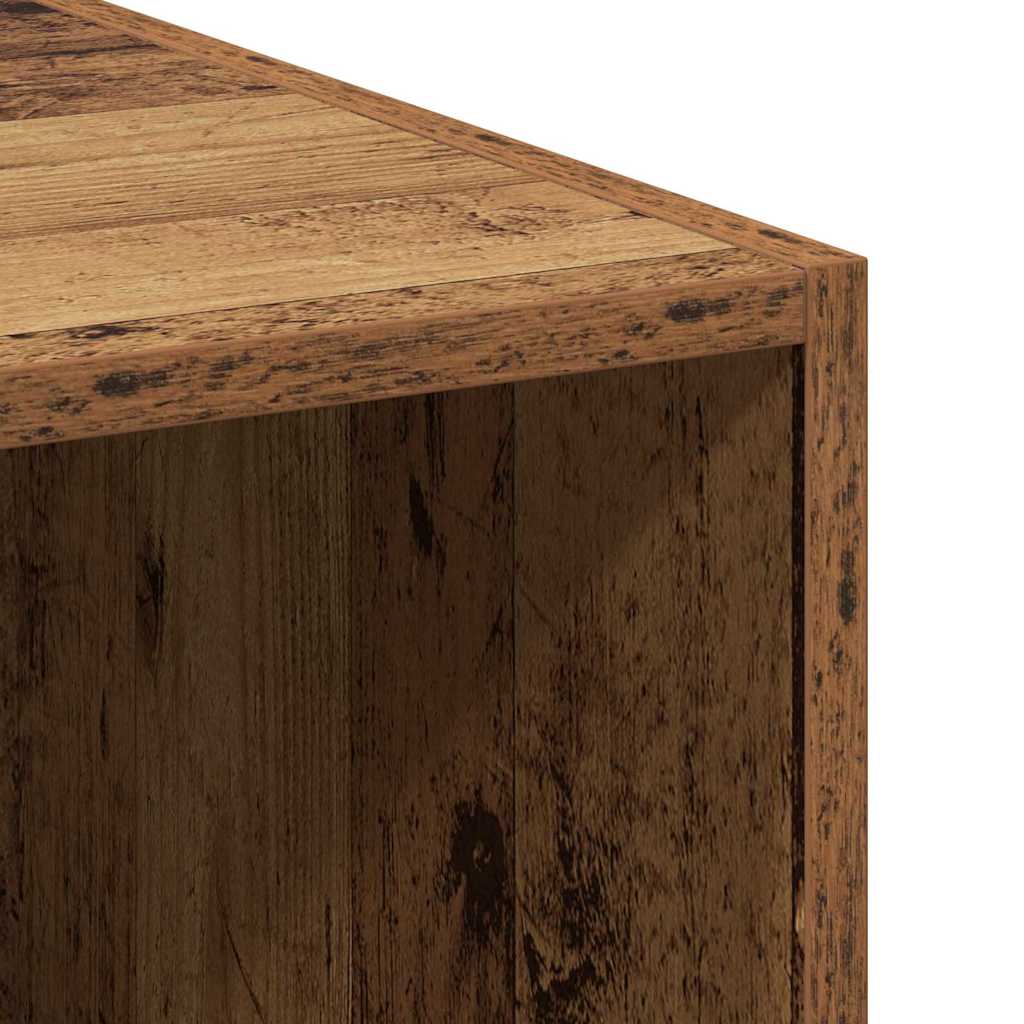 Bücherregal mit Schubladen Altholz 30 x 42,4 x 185,2 cm