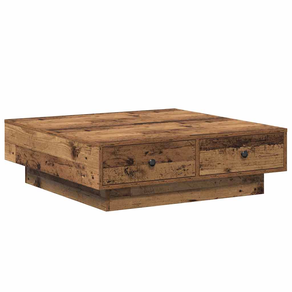 vidaXL Couchtisch Altholz 90 x 90 x 28 cm Holzwerkstoff