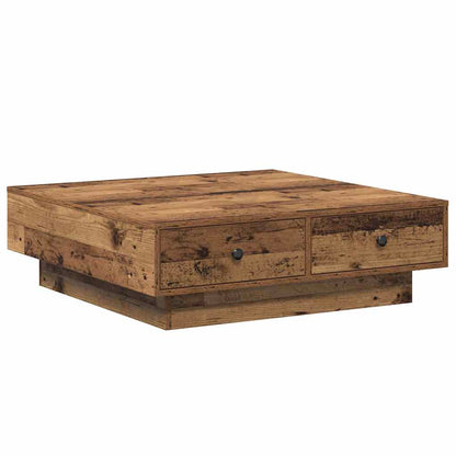 vidaXL Couchtisch Altholz 90 x 90 x 28 cm Holzwerkstoff