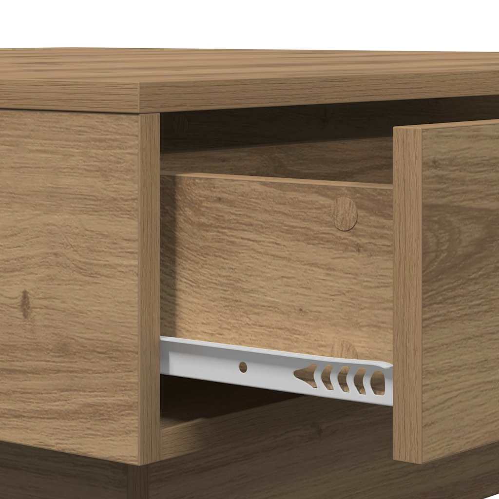 vidaXL Couchtisch Artisan-Eiche 90 x 90 x 28 cm Holzwerkstoff