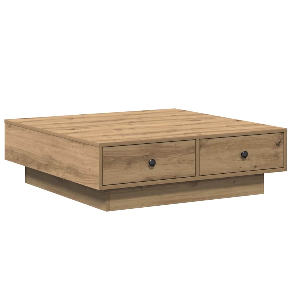 vidaXL Couchtisch Artisan-Eiche 90 x 90 x 28 cm Holzwerkstoff