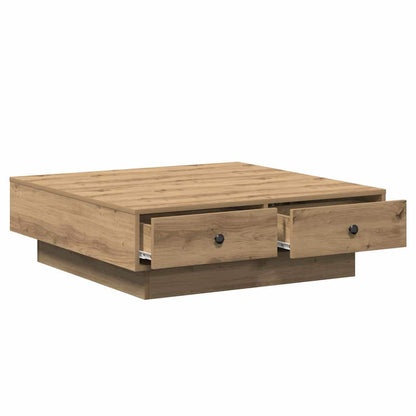 vidaXL Couchtisch Artisan-Eiche 90 x 90 x 28 cm Holzwerkstoff
