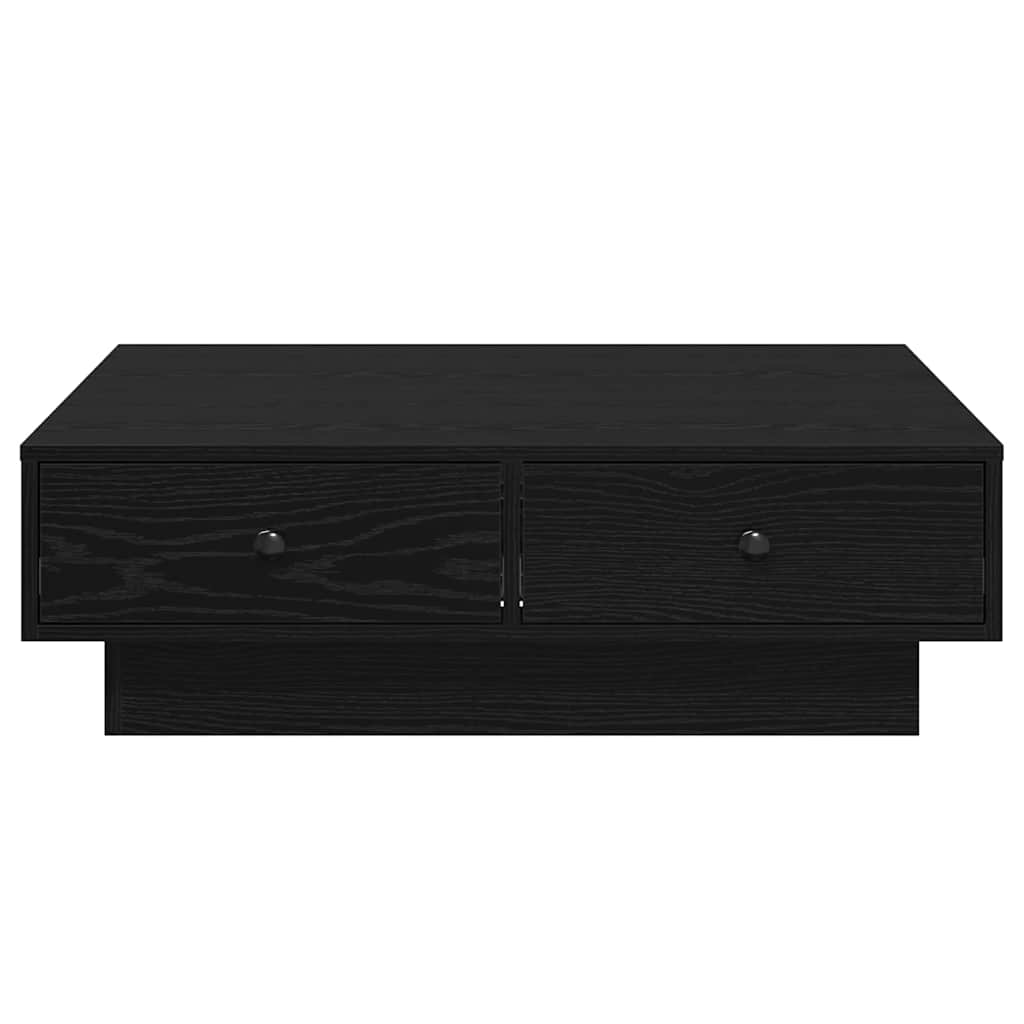 Couchtisch Schwarz Eichen-Optik 90 x 90 x 28 cm Holzwerkstoff