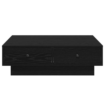 Couchtisch Schwarz Eichen-Optik 90 x 90 x 28 cm Holzwerkstoff