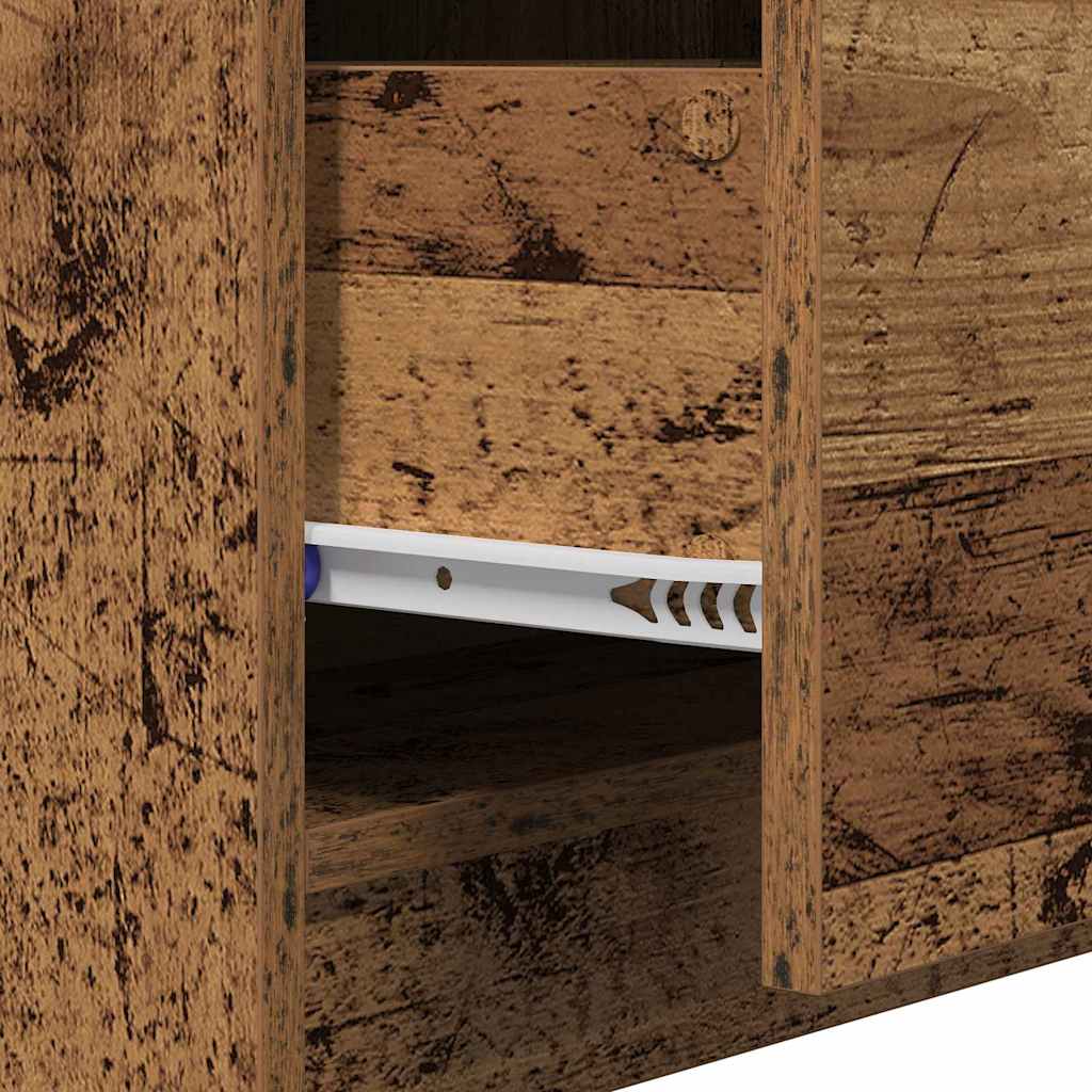 vidaXL Badezimmerschrank mit Tür Altholz 40 x 37 x 59 cm Holzwerkstoff