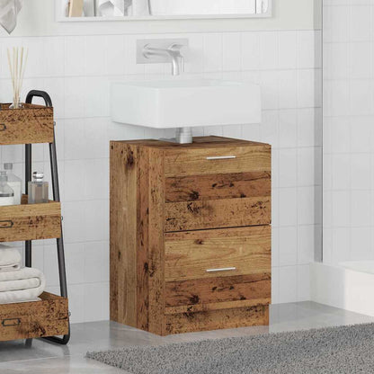 vidaXL Badezimmerschrank mit Tür Altholz 40 x 37 x 59 cm Holzwerkstoff