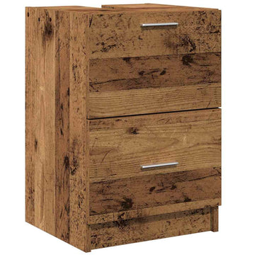 vidaXL Badezimmerschrank mit Tür Altholz 40 x 37 x 59 cm Holzwerkstoff
