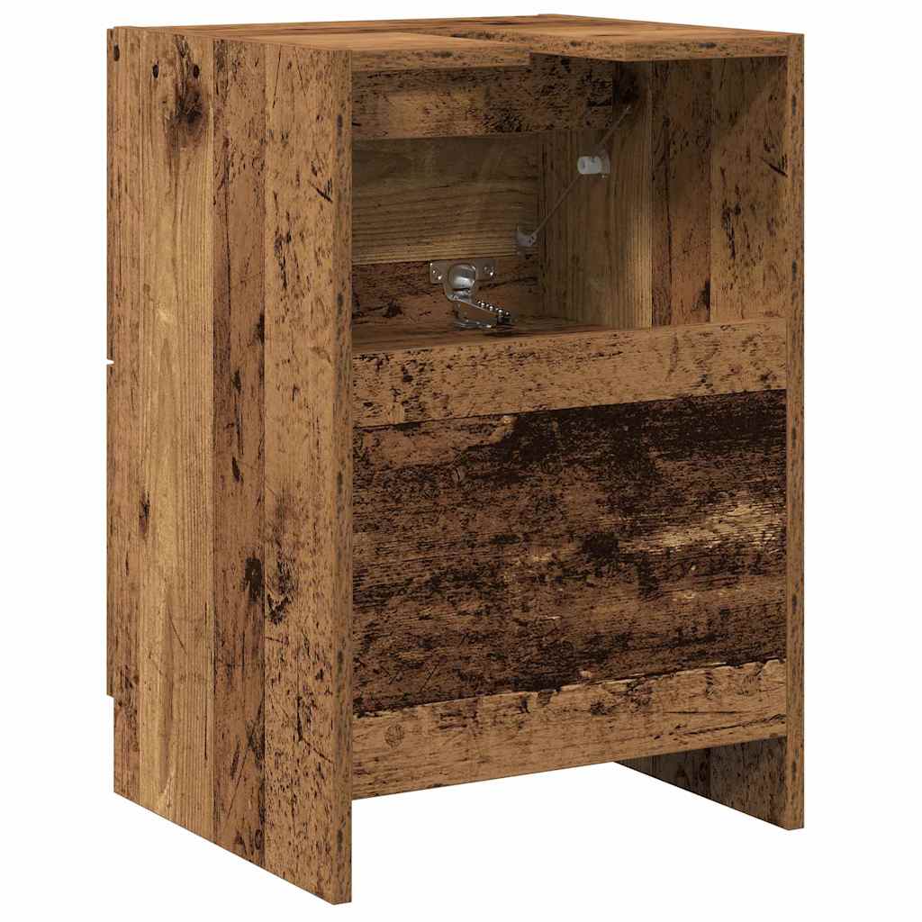 vidaXL Badezimmerschrank mit Tür Altholz 40 x 37 x 59 cm Holzwerkstoff