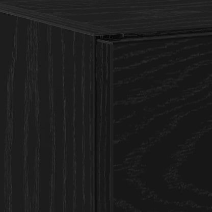 vidaXL Badezimmerschrank mit Tür Schwarz Eichen-Optik 40 x 37 x 59 cm