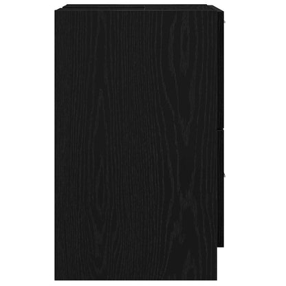 vidaXL Badezimmerschrank mit Tür Schwarz Eichen-Optik 40 x 37 x 59 cm