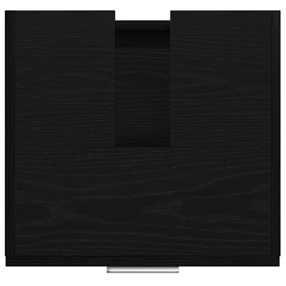 vidaXL Badezimmerschrank mit Tür Schwarz Eichen-Optik 40 x 37 x 59 cm