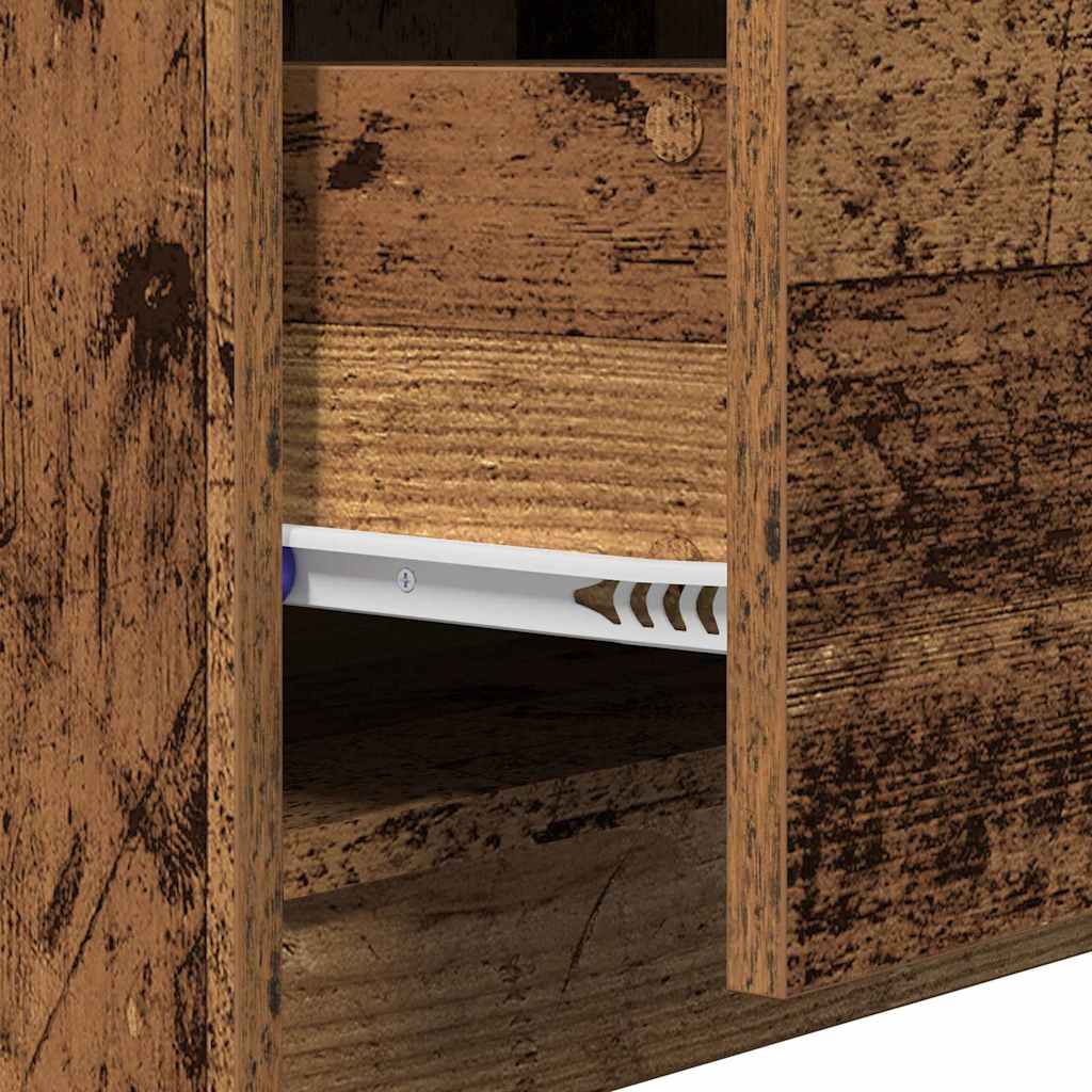 vidaXL Badezimmerschrank mit Tür Altholz 59 x 37 x 59 cm Holzwerkstoff
