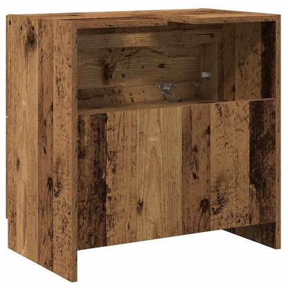 vidaXL Badezimmerschrank mit Tür Altholz 59 x 37 x 59 cm Holzwerkstoff