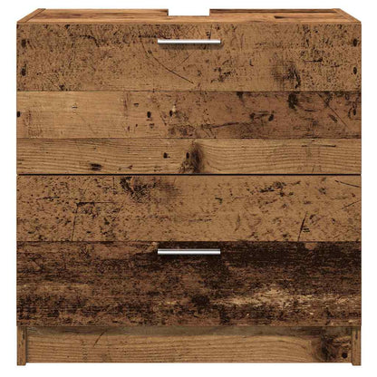 vidaXL Badezimmerschrank mit Tür Altholz 59 x 37 x 59 cm Holzwerkstoff