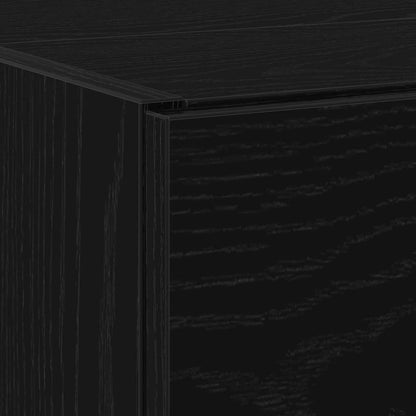 Badezimmerschrank mit Tür Schwarz Eichen-Optik 59 x 37 x 59 cm