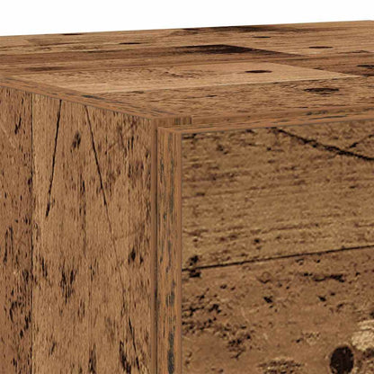 vidaXL Badezimmerschrank mit Tür Altholz 78 x 37 x 59 cm Holzwerkstoff