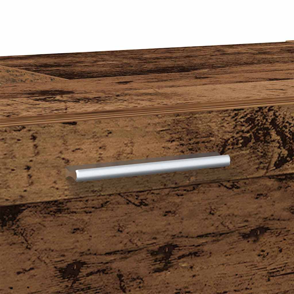 vidaXL Badezimmerschrank mit Tür Altholz 78 x 37 x 59 cm Holzwerkstoff