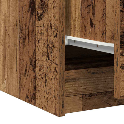 vidaXL Badezimmerschrank mit Tür Altholz 78 x 37 x 59 cm Holzwerkstoff