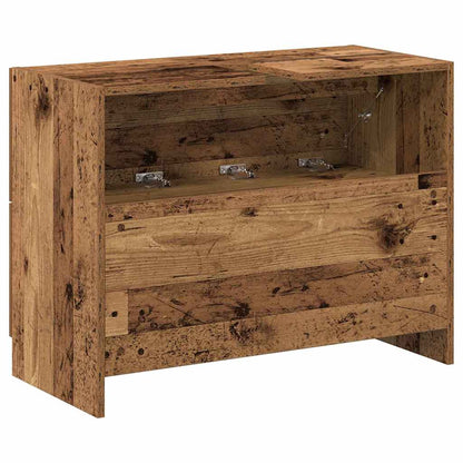 vidaXL Badezimmerschrank mit Tür Altholz 78 x 37 x 59 cm Holzwerkstoff
