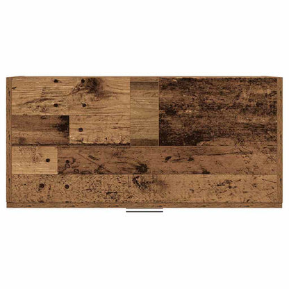 vidaXL Badezimmerschrank mit Tür Altholz 78 x 37 x 59 cm Holzwerkstoff