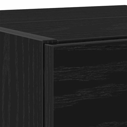 vidaXL Badezimmerschrank mit Tür Schwarz Eichen-Optik 78 x 37 x 59 cm