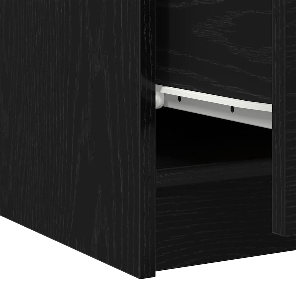 vidaXL Badezimmerschrank mit Tür Schwarz Eichen-Optik 78 x 37 x 59 cm