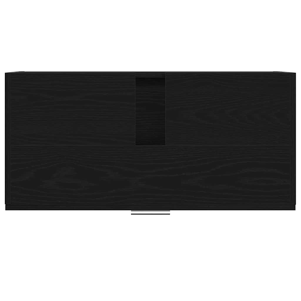 vidaXL Badezimmerschrank mit Tür Schwarz Eichen-Optik 78 x 37 x 59 cm